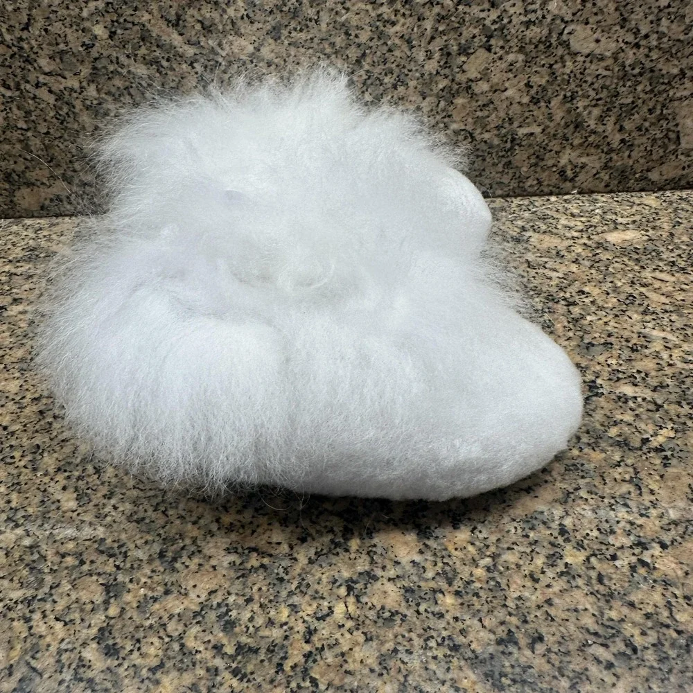 RH Baby & Child Slippers Baby Toddler 24 Month White Luxe Alpaca Shearling Lined